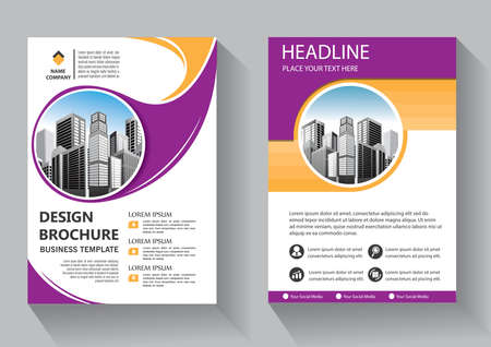 Business abstract vector template. Brochure design, cover modern layout, annual report, poster, flyer in A4 with colorful triangles, geometric shapes for tech, science, market with light backgroundのイラスト素材