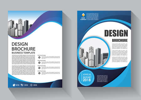 Business abstract vector template. Brochure design, cover modern layout, annual report, poster, flyer in A4 with colorful triangles, geometric shapes for tech, science, market with light backgroundのイラスト素材