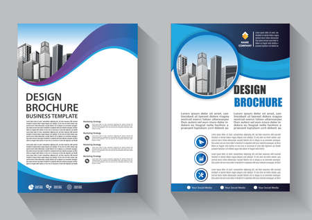 Business abstract vector template. Brochure design, cover modern layout, annual report, poster, flyer in A4 with colorful triangles, geometric shapes for tech, science, market with light backgroundのイラスト素材