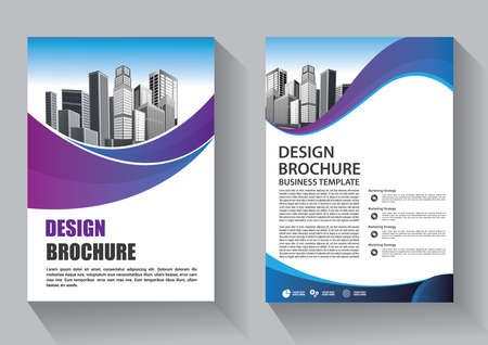 Business abstract vector template. Brochure design, cover modern layout, annual report, poster, flyer in A4 with colorful triangles, geometric shapes for tech, science, market with light backgroundのイラスト素材