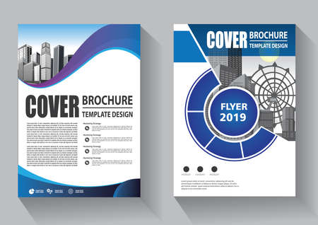 Business abstract vector template. Brochure design, cover modern layout, annual report, poster, flyer in A4 with colorful triangles, geometric shapes for tech, science, market with light backgroundのイラスト素材