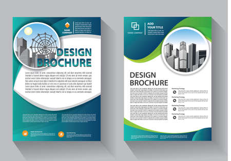Business abstract vector template. Brochure design, cover modern layout, annual report, poster, flyer in A4 with colorful triangles, geometric shapes for tech, science, market with light backgroundのイラスト素材
