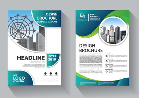 Business abstract vector template. Brochure design, cover modern layout, annual report, poster, flyer in A4 with colorful triangles, geometric shapes for tech, science, market with light backgroundのイラスト素材