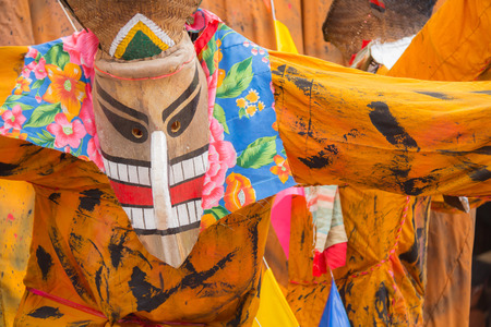 Thailand June 27: Phitakhon festival Phitakhon masks and dance to show festival on june 27 ,2015 in loei province of thailandのeditorial素材