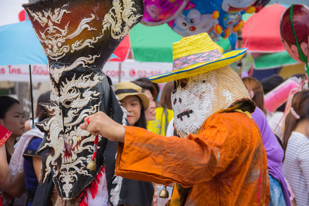 Thailand June 27: Phitakhon festival Phitakhon masks and dance to show festival on june 27 ,2015 in loei province of thailandのeditorial素材