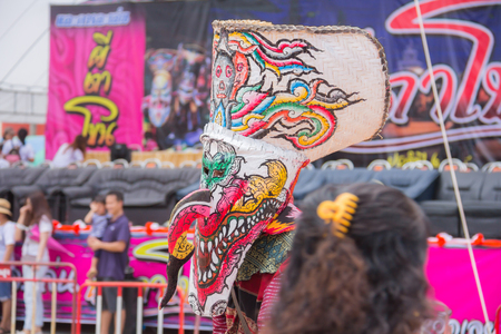 Thailand June 27: Phitakhon festival Phitakhon masks and dance to show festival on june 27 ,2015 in loei province of thailandのeditorial素材