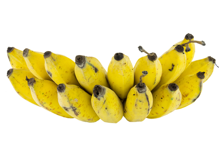 bananas isolated on white backgroundの写真素材