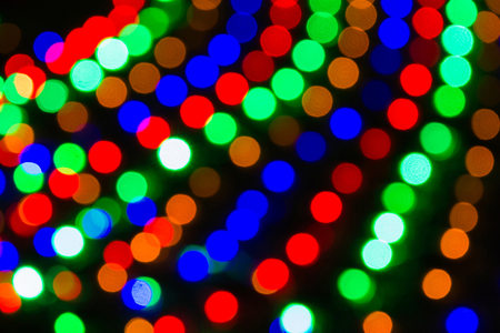 Colorful color lights bokeh background, Christmas lights bokehの写真素材