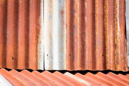 Zinc wall ,rusty Zinc grunge backgroundの写真素材