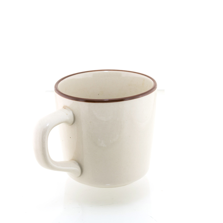 White cup isolated on white backgroundの写真素材