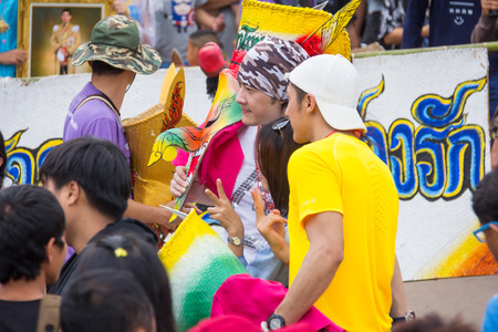 Thailand June 25: Phitakhon festival Phitakhon masks and dance to show festival on june 25 ,2017 in loei province of Thailandのeditorial素材