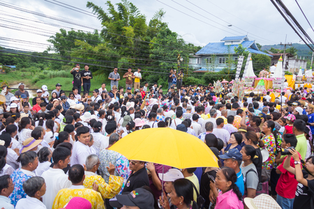 Thailand June 25: Phitakhon festival Phitakhon masks and dance to show festival on june 25 ,2017 in loei province of Thailandのeditorial素材