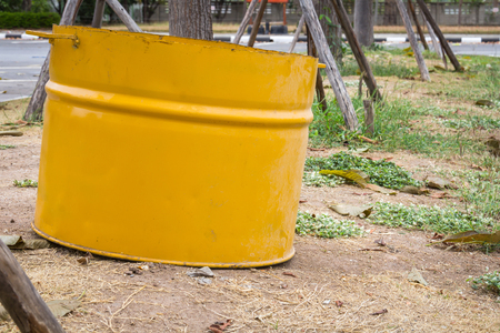 Trash made of oil tankの写真素材
