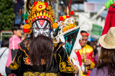 Thailand June 16 : Phitakhon festival Phitakhon masks and dance to show festival and International Mask  on june 16 ,2018 in loei province of Thailandのeditorial素材