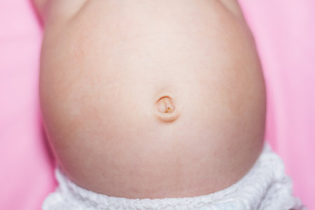 Newborn baby navelの写真素材