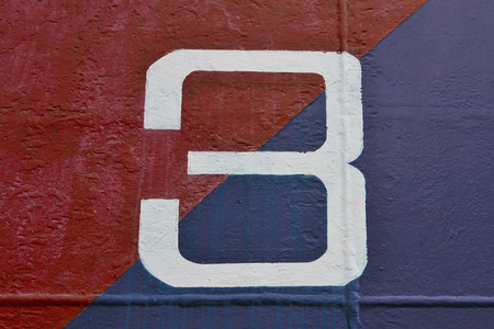 number 3の写真素材