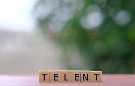 The word TELEMENT is written on wooden cubes. Business concept.の写真素材