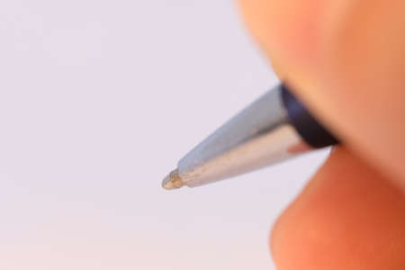 close up pen on table background and space, business idea conceptの写真素材
