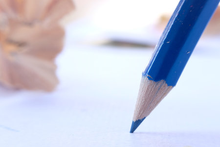 close up pencil on table background and space, business idea conceptの写真素材