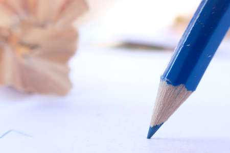 close up pencil on table background and space, business idea conceptの写真素材