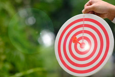 Dart board with target and business growth concept business plan successfulの写真素材