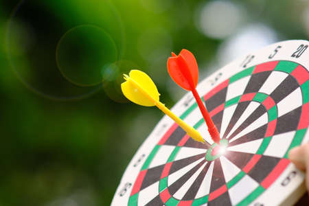 Dart board with target and business growth concept business plan successfulの写真素材