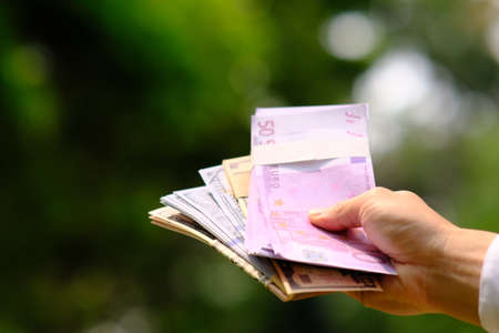 Saving money and business growth concept,finance and investment conceptの写真素材