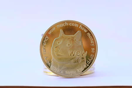 Coins of one hundred thousand rubles on a white background.の写真素材