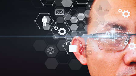 Light bulb with brain inside and concept of the business idea, business innovation concept