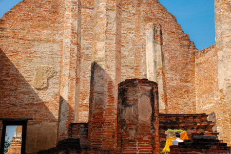 Ayutthaya historical park, Ayutthaya province, Thailandのeditorial素材