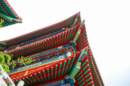 THAILAND - NOVEMBER 27, 2015 : Traditional and architecture Chinese style temple, Nonthaburi on september 2012 at Wat Mangkon Kamalawat (Wat Leng Noei Yi) in nonthaburi , Thailand. (Wat Borom Racha Kanchana Phi Sek Anuson)のeditorial素材