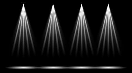 Dark background with lines and spotlights in Studio, light flare special effec, Abstract and...