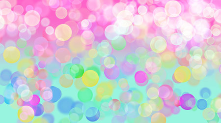 Abstract light bokeh,pink,green mint background vector illustration,funny,happy,holiday,rainbow bubble,Wallpaper.の写真素材