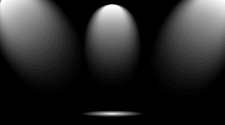 Dark background with lines and spotlights in Studio, light flare special effec, Abstract and Texturesの写真素材