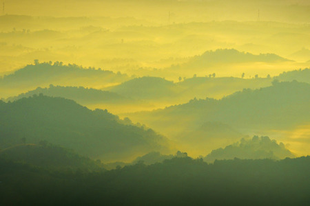 Fog in the mountainsの写真素材