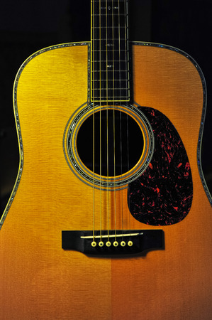 Components of the acoustic guitar.の写真素材