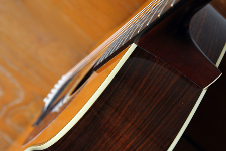 Components of the acoustic guitar.の写真素材