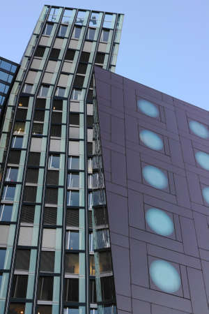 Hamburg, Germany - November 30, 2011: Dancing towers beside the Arcotel Onyx in Reeperbahn in...