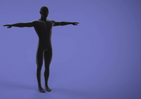 3d people human character holding a board4の写真素材