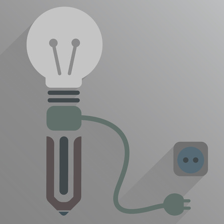 turn off  pen  thoughtのイラスト素材