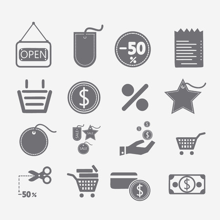 Shopping icons setのイラスト素材