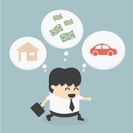 Businessman Walking dreamのイラスト素材