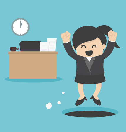 business Woman  sneak out jobのイラスト素材