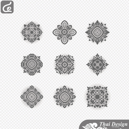 set of  Line thai art designのイラスト素材