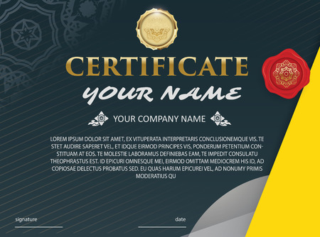 Vector certificate template. Elegant and stylish. With the certificate award.のイラスト素材