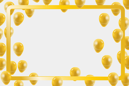 Balloons frame for party invitationsのイラスト素材