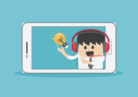 Young businessman being forced like robots, as if there was no mindのイラスト素材