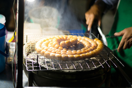 Grilled sausage roastの写真素材