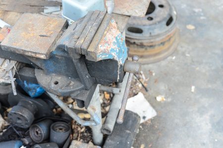 Clamp Used in steel turning factoryの写真素材