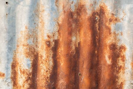 Old rusty zinc sheet wall